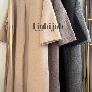 wool-look abaya coat