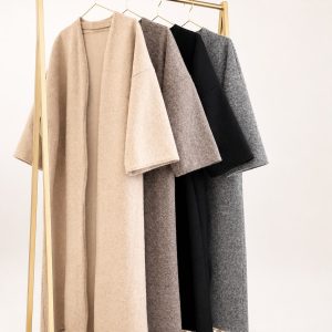 wool-look abaya coat