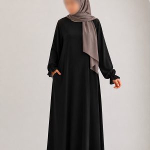 long tulip abaya whith pockets