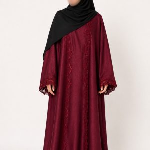 two-piece lace abaya