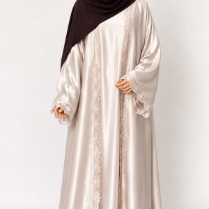 Two piece lace abaya